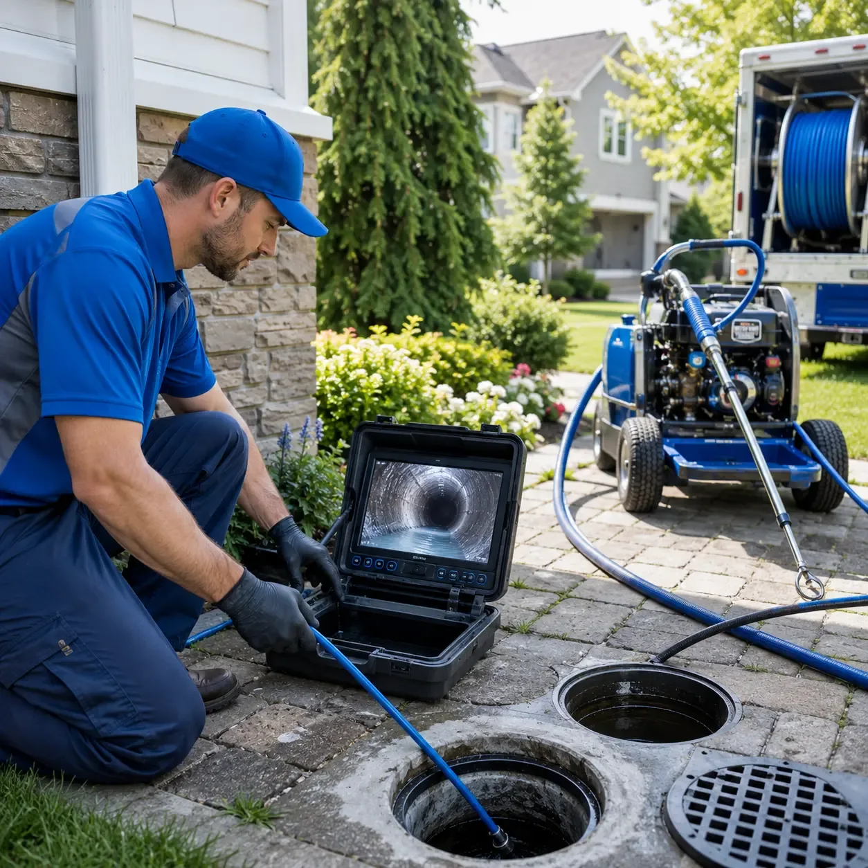 Outdoor drain cleaning professionals serving Aurora, ME