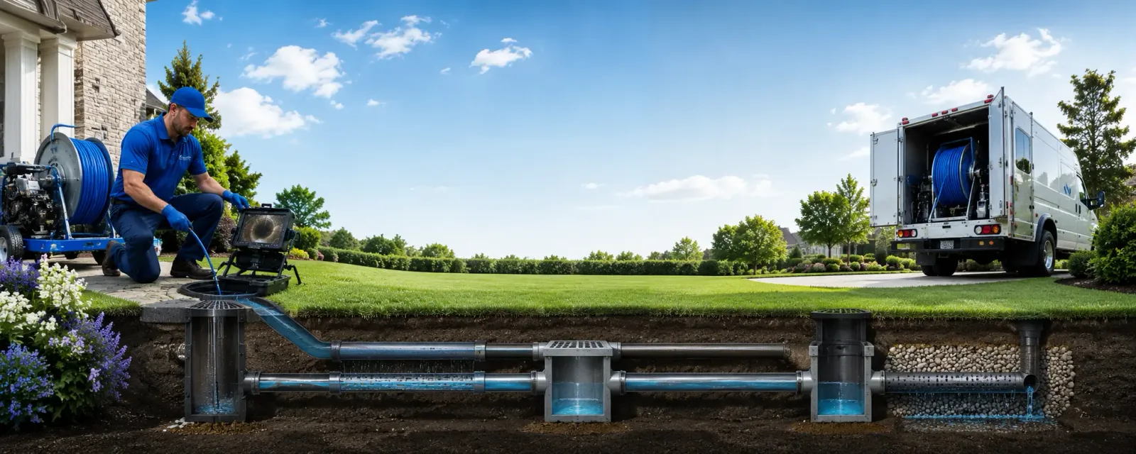 Outdoor drain cleaning information for Aurora, ME